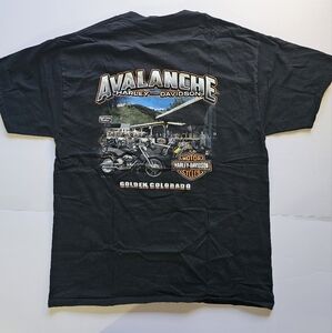 Harley Davidson Golden Colorado Graphic Shirt Biker Motorcycle Size Large